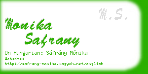 monika safrany business card